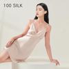 Bata de Seda Pesada para Primavera y Otoño, Ropa de Casa Plisada de Alta Gama para Mujer, Camisola Sexy de Seda de Morera 100%