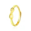 Accesorios de Venta Caliente Transfronterizos Anillo con Símbolo Infinito en Forma de Cruz Hueca de Oro de 18 Quilates Anillo Infinito Original Creativo