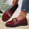 Zapatos Mocasines de Cuero Pequeños para Mujer Talla Grande, Estilo Británico, Versátiles, para Verano 2025, Zapatos Casuales de Una Sola Capa para Mujer
