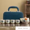 Conjunto de Chá Ru Ware Guochao Caixa de Presente Conjunto Doméstico Cerâmica Chinesa Rachada Charme Antigo Cultivável Bule Presente Personalizado