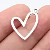 22x20mm 1.2g Multicolor Accesorios Retro Europeos y Americanos Más Vendidos Colgante Geométrico de Corazón Hueco
