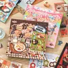 Libro de pegatinas de papel recubierto Xinmo, envío directo de una pieza, materiales creativos de estilo japonés infantil para journaling, decoración diaria y collage