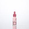 Rosa transparente essência de vidro essência garrafa cabeça de borracha conta-gotas spray frasco 5ml-100ml cosméticos sub-engarrafamento