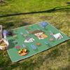 Tapete de Picnic de Oso Grueso de Dibujos Animados Impermeable a Prueba de Humedad Tapete Portátil para Piso Tienda Playa Parque Exterior Tapete para Camping