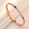 Buena venta pulsera de acero de titanio con números romanos pulsera personalizada estilo frío diseño nicho ins estilo coreano mano de novias celebridades de Internet