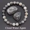 Pulsera Popular Transfronteriza Temu Xiyin Tk con Cuentas Hecha de Aventurina Verde Ojo de Tigre Pulsera Elástica Hecha a Mano