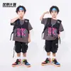 Traje de Baile Callejero Infantil Moderno para Actuación Niños Hip-Hop Marca de Moda Traje Holgado para Actuación Conjunto de Tres Piezas