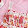 Pijama Casual de Alta Gama Shorts de Tirantes Florales Pequeños Sexy Moda Spice Girls Conjunto de Dos Piezas para el Hogar para Mujer Europeo y Americano