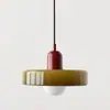 Candelabro vintage transfronterizo para comedor Memphis, Candelabro pequeño nórdico color crema para sala de estar, barra de bar, Lámpara de cristal Bauhaus para mesita de noche