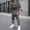 2023 comercio exterior 3D digital XX cara sonriente estampado traje sudadera estampado ropa deportiva para hombre