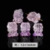 Cuentas Sueltas de Amatista Lavanda Natural en Forma de Corazón, Cuentas Espaciadoras de Corazón Transparente Color Melocotón Morado Claro, Accesorios para Manualidades con Cuentas Hechos a Mano, Venta al por Mayor desde el Fabricante