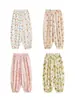 Calça Casual Infantil Wulibu Estampa Total Moda Verão 2026 Crianças Fofas Respirável Solta Proteção Contra Mosquitos