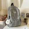 Mochila Escolar para Campus para Mujer, Mochila de Cuadros Simple Estilo Coreano para Estudiantes de Secundaria y Preparatoria, Mochila Casual de Gran Capacidad para Viajes