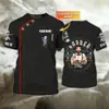 Camiseta de Moda de Verão Personalizada para Negócios de Barbeiro Estampa 3D Camiseta Neutra Casual Respirável Manga Curta