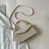 Bolso Cruzado Cuadrado Pequeño de Color Sólido, Casual y Versátil para Mujer, Nuevo Modelo de Moda 2025, Bolso Cruzado de Hombro Tejido, Bolso de Alta Gama para Viajes Diarios
