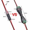 Conector rápido de cables D2 sin pelado y sin soldadura, conector extraíble enchufable mutuo de dos hilos en lugar de tapa de bloqueo DC