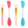 Pincel Facial de Material Prt com Duas Pontas, Escova Massageadora de Limpeza Facial, Aplicação de Máscara de Lama, Ferramenta de Beleza Facial, Pincel Portátil