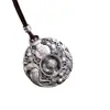 2025 Nuevo Mantra de Seis Caracteres Dragón y Fénix Fortuna y Riqueza Colgante Retro Moda Collar Retro