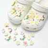 Buraco sapatos acessórios de alta qualidade ervilhas sapatos sapatos flor decorativo fivela diy acessórios jóias chinelos fivela removível sapato fivela