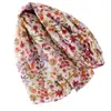 Bufanda floral colorida estilo bosque con flecos, tacto ligero de algodón y lino, accesorio floral pastoral para mujer, chal grande