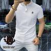 Polo Lel de verano para hombre, camiseta de manga corta, elegante y moderna, de media manga, con cuello entallado.