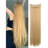 Las pelucas son un artículo de gran venta en el comercio transfronterizo, populares entre las mujeres europeas y americanas, Extensiones de Cabello Liso Extra Largas de Cinco Secciones, Postizos Grandes, Extensiones de Cabello Teñido Degradado