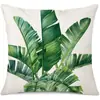 Novedades Primavera y Verano Productos para el Hogar Transfronterizos Funda de Almohada de Lino con Hojas Funda de Almohada Caliente de Amazon Funda de Almohada Lumbar Venta al por Mayor