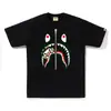 Suministro Mayorista Transfronterizo de Marca de Moda, Dropshipping de Comercio Exterior, Camiseta de Manga Corta Pesada Bape Cabeza de Mono Tiburón 230g 30