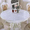 Mantel para Mesa de Café de Vidrio Suave y Plástico, Impermeable, Anti-quemaduras y a Prueba de Aceite, PVC Transparente, Protector de Mesa de Comedor, Borde Engrosado de 5 mm