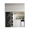 Secador de Gabinete de Balcón Todo Aluminio Gabinete Integrado Combinación Compañero Moderno para Lavandería Lavabo Esquina Recortada Gabinete de Lavandería Personalización Fábrica