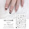 MEETSWEET Flor de luna nueva negro y blanco oro y plata estrella Luna adhesivo impermeable pegatinas para uñas pegatinas de uñas sueño