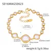 Azucarero Joyería Exquisita Europea y Americana Acero Inoxidable Piedra de Cristal Tobillera Combinación Verano Simple Lujo Ligero Versátil Accesorios para el Pie Venta al por Mayor