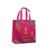 Gran Venta Bolsa Tote Estampada Diwali Bolsa de Empaque para Compras No Tejida Bolsa para Fiesta Navideña Regalo de Cumpleaños Venta al por Mayor