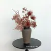 Flores Artificiales de Bronce Cubo de Bendición de Año Nuevo Arreglo Floral Adornos de Navidad Hojas de Dinero Hojas de Abanico Plateado Decoración Floral para Salón de Bodas