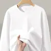 Camiseta de manga larga para hombre, capa interior de otoño para hombre, camiseta base elástica de corte holgado, camiseta estampada estilo coreano ins para hombre