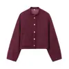 Nueva Chaqueta Bomber Otoñal para Mujer de Amazon, Casual, Versátil, con Cuello Alto, de Botones, con Bolsillos Grandes