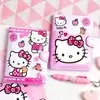 Novo conjunto de caderno Snoopy Sanrio, portátil, fofo e bonito, ideal para levar na mão. Prêmios!