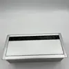 Caixa de rosca em liga de alumínio furo de rosca de mesa amortecedor escova quadrada flip caixa de fios à prova de poeira caixa de fios em liga de alumínio