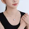 Collar Simple Geométrico Redondo para Clavícula Xuping, Moderno y Fácil de Combinar para el Uso Diario, Estilo Ins Coreano Incrustado con una Sola Piedra de Circonita para Mujer