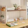 Estante de Almacenamiento de Escritorio, Estantería de Escritorio, Escritorio de Estudio en Casa para Estudiantes, Estante de Almacenamiento y Organización con Tablero Perforado Multicapa, Estante de Exhibición