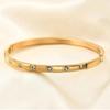 Pulsera de Acero de Titanio 18K con Incrustaciones de Diamantes de Moda Diseño Nicho Lujo Ligero Pulsera para Mujer de Alta Gama Combinable Joyería Fina para Mujer