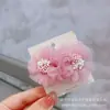 Elástico de Cabelo de Flor de Gaze Costurada à Mão Estilo Coreano para Bebês, Suave com o Cabelo, Elástico Pequeno, Corda de Cabelo para Meninas, Atacado