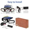 Iluminación Exterior Rotatoria 74 LED Alimentada por Energía Solar Transfronteriza Impermeable para Calle con Sensor de Movimiento para Jardín