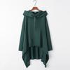9308#2023 Outono/Inverno AliExpress desejo Amazon Nova cor sólida europeia e americana Long Hooded Wear