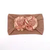 Accesorios para el cabello de bebé de color sólido, Diadema de flor de nailon sin costuras para bebé, Diadema de ala ancha para niños, Lazo