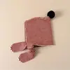 Sombrero de Punto para Niños Estilo Coreano Otoño e Invierno Cálido Engrosado Sombrero Integrado con Bufanda Niños y Niñas Sombrero de Lana Tejida a Prueba de Viento con Protección para las Orejas Moda