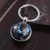 Versión Cielo Estrellado de Cristal Llavero de las Doce Constelaciones Luminous Llavero de Piedra del Tiempo Llavero de Capricornio Llavero de Acuario