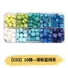 Perlas de cera octogonales, 100 estilos en compartimentos separados, perlas de cera para sellos de cera, empaque de caja de color mixto, venta al por mayor
