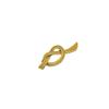 Broche Retro Simples Nó de Corda Dourado com Diamante para Orelha Pat Booklet Francês Simples Elegante para Terno Camisa Roupa de Negócios