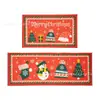Tapete de Chão de Natal Transfronteiriço Tapete de Chão para Entrada de Banheiro Absorvente Resistente à Sujeira Tapete para Pés Cozinha Tapete de Chão Longo de Duas Peças